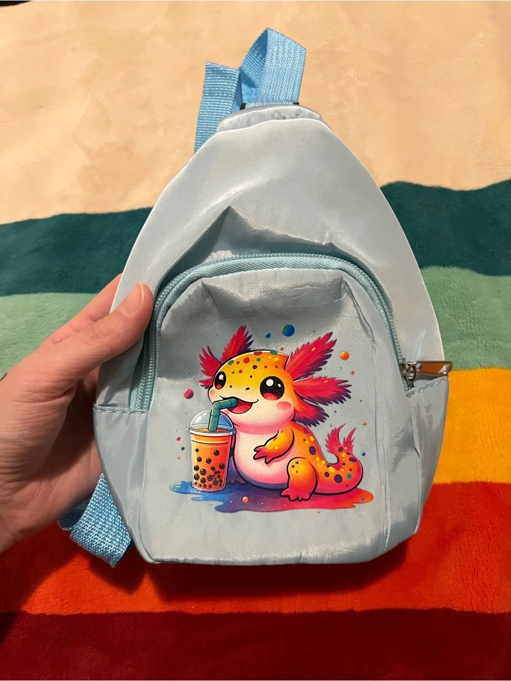 Kids Boba Axolotl Sling Bag 🧋NWOT ✨